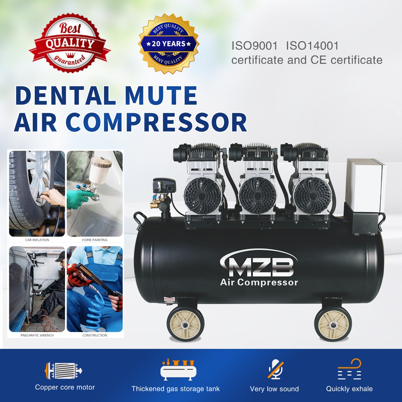 4 Oil free dental mute Air Compressor